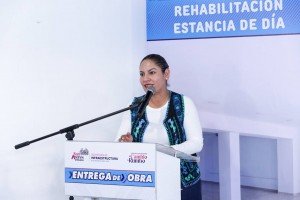 Entrega Lupita Cuautle la rehabilitación de la Estancia de Día de San Andrés Cholula