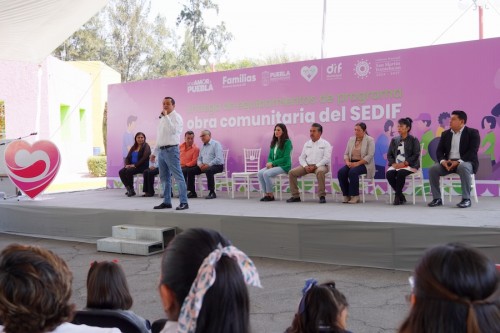 Texmelucan es sede de la entrega de equipamientos del programa obra comunitaria del SEDIF