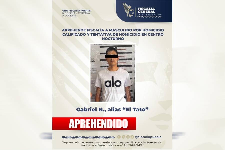Aprehende Fiscal&iacute;a a Gabriel N., alias El Tato, por ataque al Bar Lacoss
