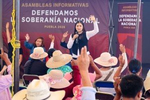 S&oacute;lo los mexicanos deben resolver los problemas de M&eacute;xico: Claudia Rivera arranca en Puebla las asambleas por la soberan&iacute;a