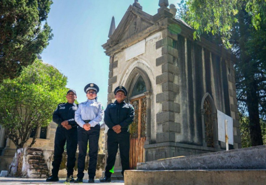 Policía Auxiliar refuerza presencia operativa por conmemoración de Día de Muertos