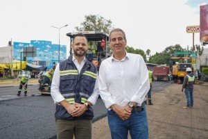Supervisa Pepe Chedraui trabajos del Tren Capitalino de Pavimentaci&oacute;n en bulevar H&eacute;roes del 5 de Mayo