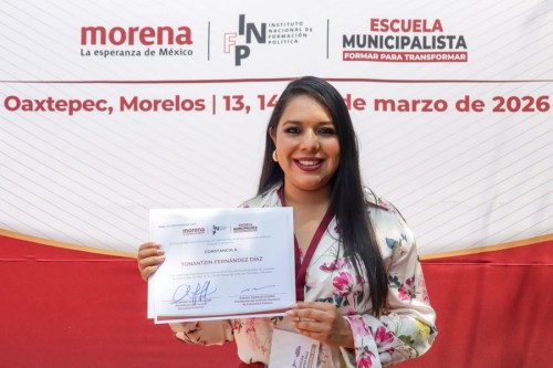 Alcaldesa de San Pedro, Tonantzin Fern&aacute;ndez participa en la Escuela Municipalista de Morena