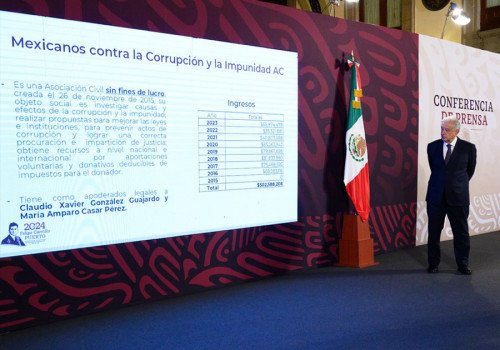 L&oacute;pez Obrador denuncia financiamiento extranjero a MCCI y propone nueva ley