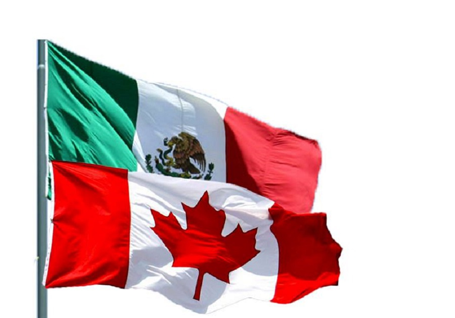 Bandera México y Canadá 