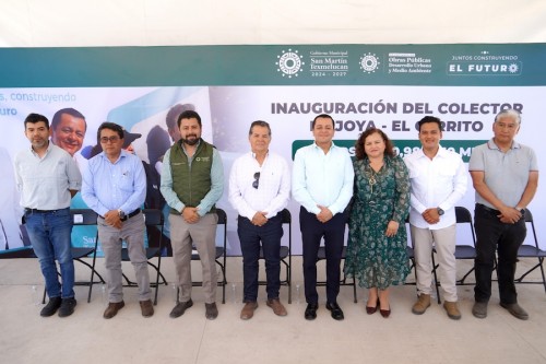 Inaugura gobierno de Juan Manuel Alonso colector "La Joya-El Cerrito", obra clave para sanear el r&iacute;o Atoyac en Texmelucan