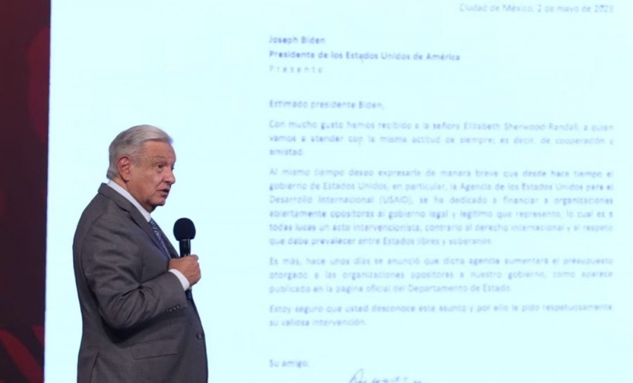Envía AMLO carta de extrañamiento a Biden por financiar organizaciones opositoras a su gobierno
