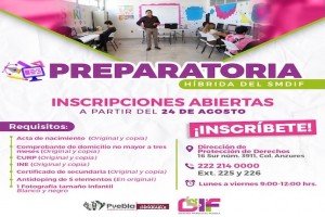 DIF Puebla Capital anuncia nueva semana de inscripciones para la Preparatoria Híbrida