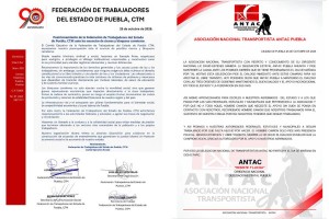 Alertan por posibles bloqueos carreteros este lunes; CTM Puebla pide privilegiar el di&aacute;logo