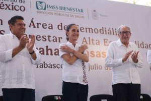 Claudia Sheinbaum inaugura ampliación de Hemodiálisis en IMSS Bienestar de Villahermosa