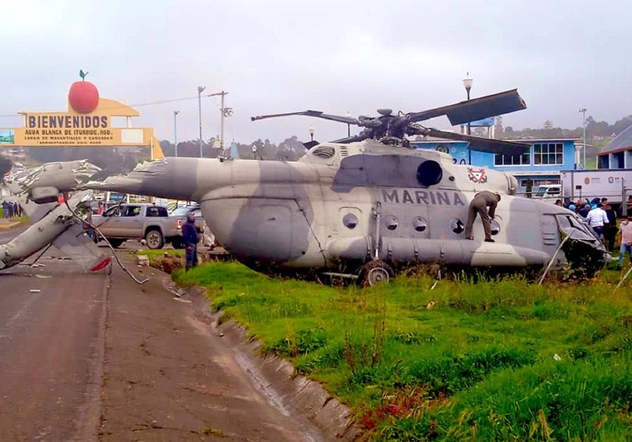 Desplome helicóptero Marina 