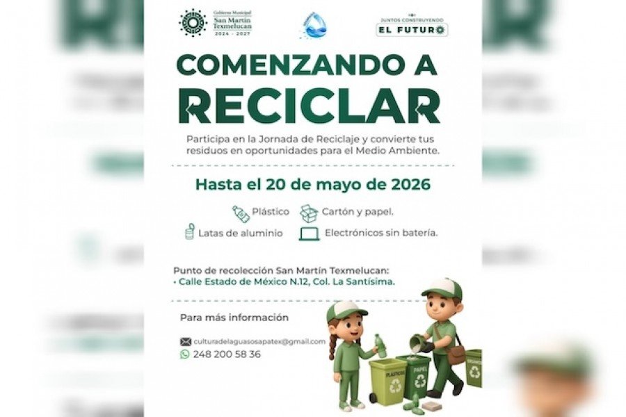 El gobierno de Texmelucan y SOSAPATEX invita a participar en la campa&ntilde;a de reciclaje 2026
