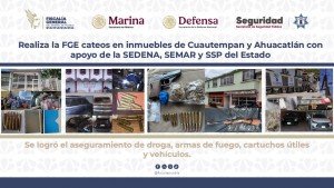 Catean propiedades del alcalde de Cuautempan; aseguran drogas, armas y vehículos