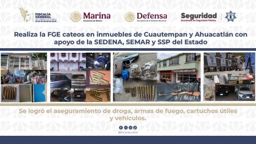 Catean propiedades del alcalde de Cuautempan; aseguran drogas, armas y vehículos