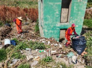 Refuerza Ayuntamiento limpieza en el Vaso Regulador Santuario ante temporada de lluvias