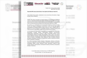 Suspende SEP clases presenciales en tres regiones de Puebla por frente frío