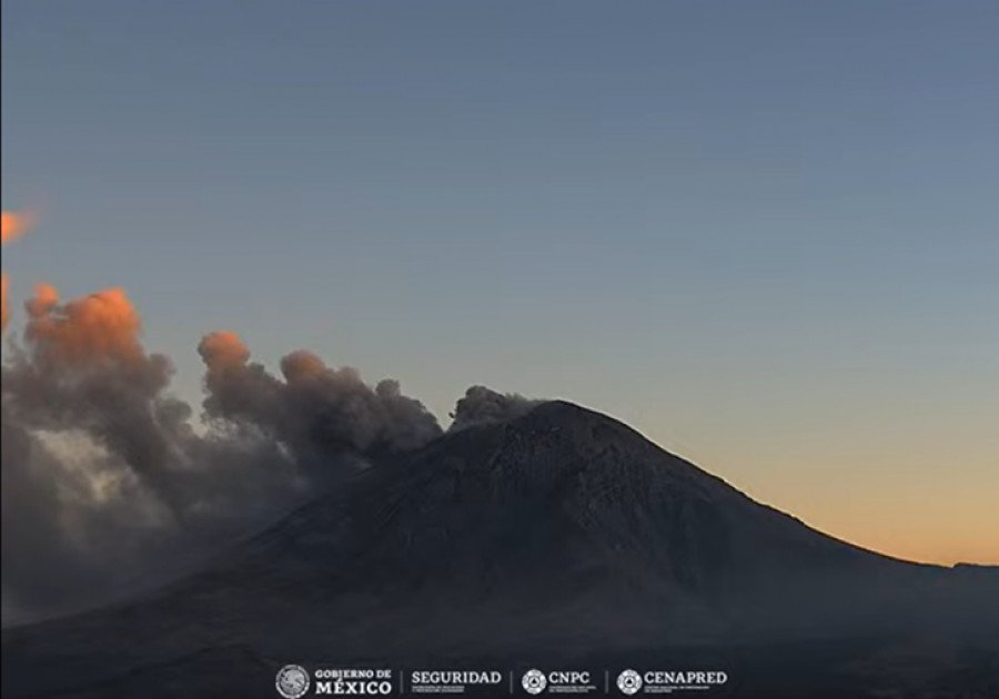 Popocatépetl registró 37 exhalaciones en las últimas 24 horas