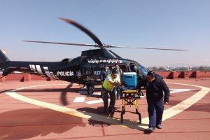Con helic&oacute;pteros al servicio de la salud, Puebla garantiza atenci&oacute;n oportuna con 31 traslados