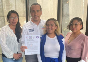 Mario Riestra se compromete con el Frente Poblano de Mujeres contra Deudores Alimentarios