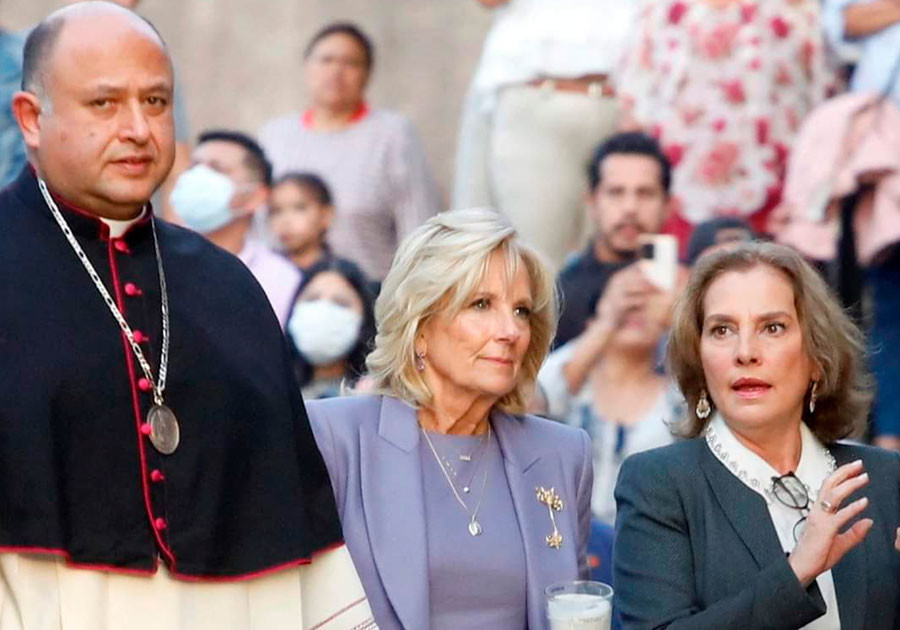 Jill Biden, primera dama de EU visitó la Basílica de Guadalupe