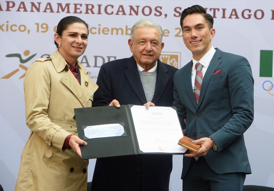 Entrega AMLO Premio Nacional de Deportes 2023