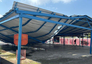 Granizada daña escuela y viviendas en Yehualtepec