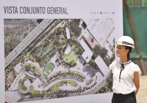 Claudia Sheinbaum supervisó de la construcción del Parque Aztlán en Chapultepec