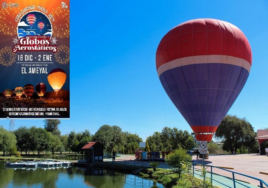 Celebra Cuautlancingo Festival Navideño con Globos Aerostáticos