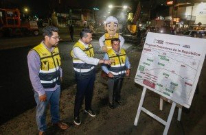 Gobierno estatal trabaja 24/7 en territorio; trenes de pavimentaci&oacute;n avanzan en la diagonal