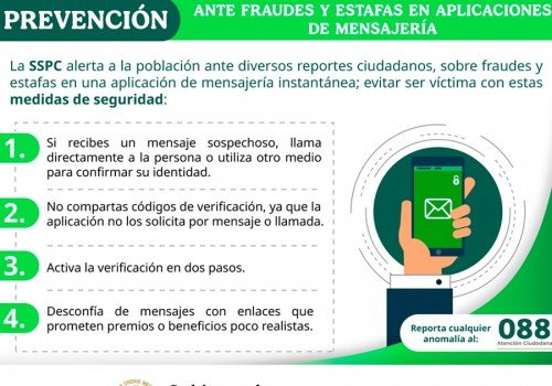 SSPC alerta sobre fraudes en aplicaciones de mensajer&iacute;a y da recomendaciones clave
