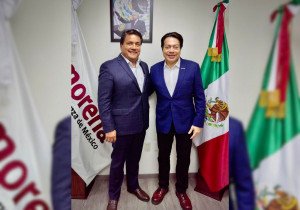 Se reúne Julio Huerta con líder nacional de Morena