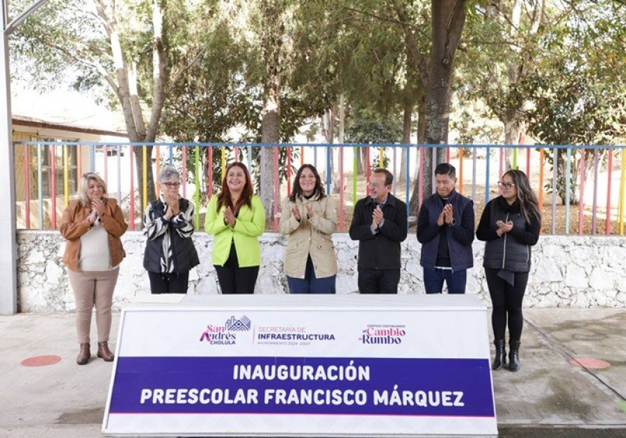 Dignifica Lupita Cuautle espacios en preescolar de San Andrés Cholula