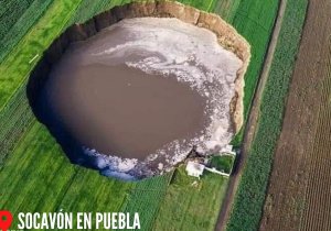 Socavón en Puebla