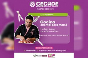 Habilita DIF Puebla Capital talleres de mayo en el CECADE