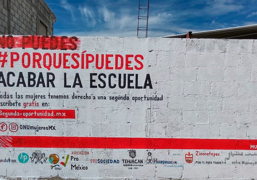 ONU Mujeres lanza la campa&ntilde;a #SegundaOportunidad en Puebla