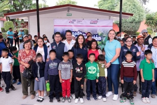 Fortalece Lupita Cuautle cultura ambiental con jornada de reforestaci&oacute;n escolar