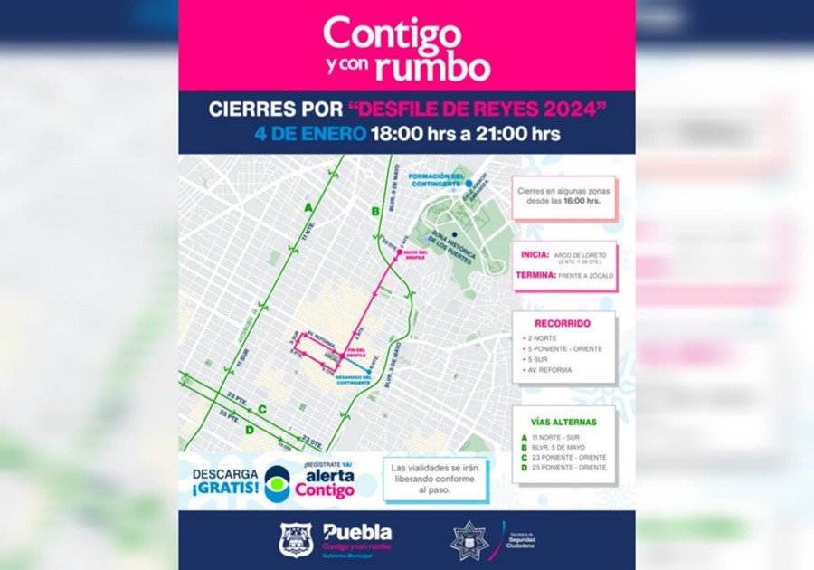 Esta es la ruta que seguirán los reyes magos en el desfile del 4 enero