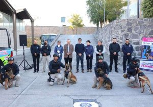Se incorporan 10 ejemplares caninos a Policía Municipal de Puebla