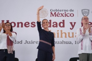 M&eacute;xico es libre, independiente y soberano, nos toca a todas y todos defender a la patria: Sheinbaum desde Ciudad Ju&aacute;rez
