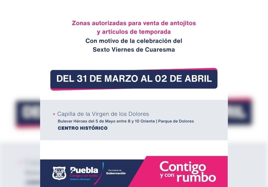 Por sexto viernes de Cuaresma habr&aacute; venta de antojitos en el Parque de Dolores
