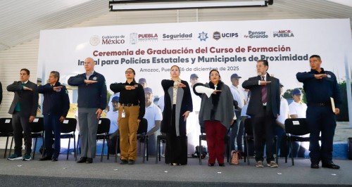 Gobierno de Puebla prepara policías confiables en beneficio de familias