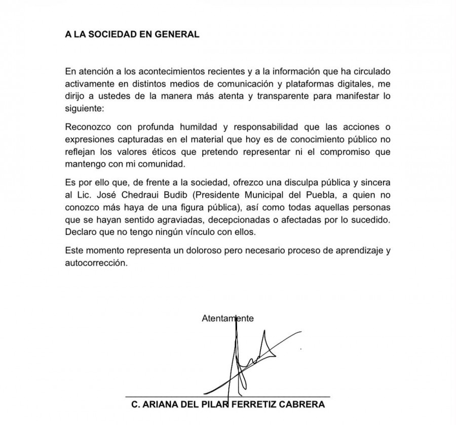 Nayeli Salvatori se lava las manos: yo no defendí a Ariana, solo le di espacio