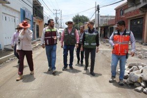 Supervisa Gobierno de Pepe Chedraui trabajos de rehabilitaci&oacute;n vial en San Felipe Hueyotlipan