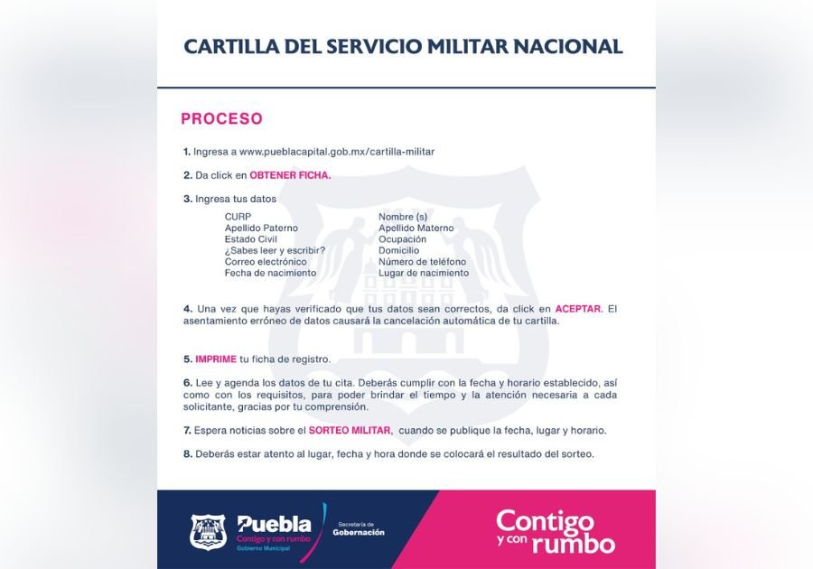 Sigue abierta convocatoria para Servicio Militar en Puebla capital