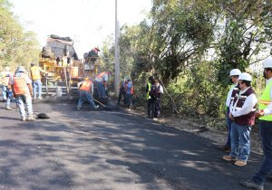 Carretera en la región de Xicotepec 