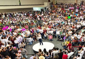 Claudia Sheinbaum encabezó una asamblea informativa en General Escobedo, Nuevo León