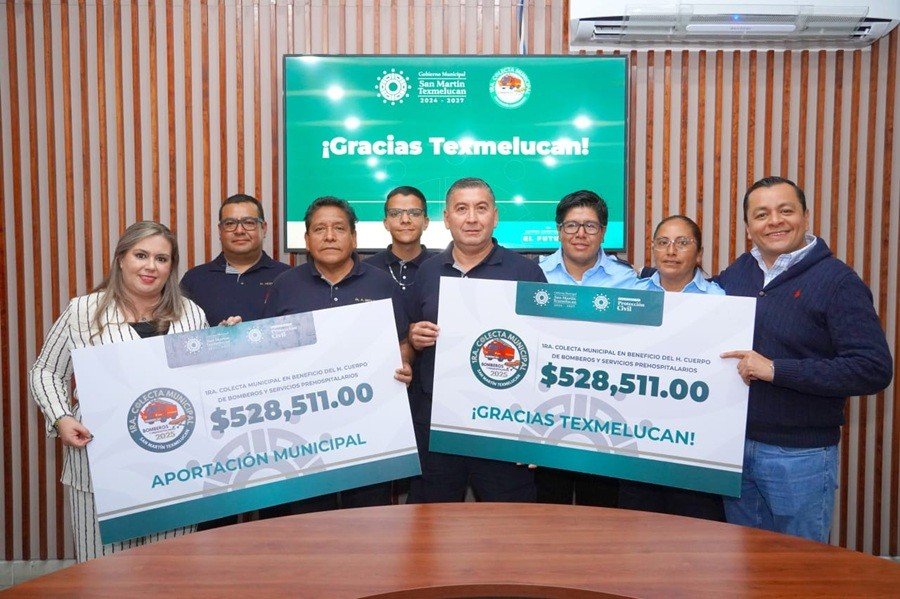 En Texmelucan recaudan más de 1 mdp en colecta municipal a favor de bomberos y servicios prehospitalarios