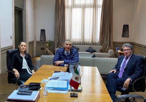 Se reúnen Sheinbaum y Monreal con Adán Augusto López