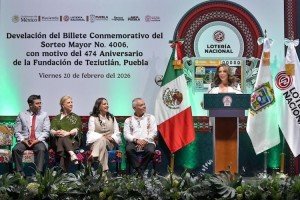 Loter&iacute;a Nacional dedica sorteo y billete conmemorativo para reconocer el 474 aniversario de la fundaci&oacute;n de Teziutl&aacute;n, Puebla