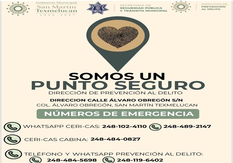 Lanzan en San Martín Texmelucan el programa &quot;puntos seguros&quot;